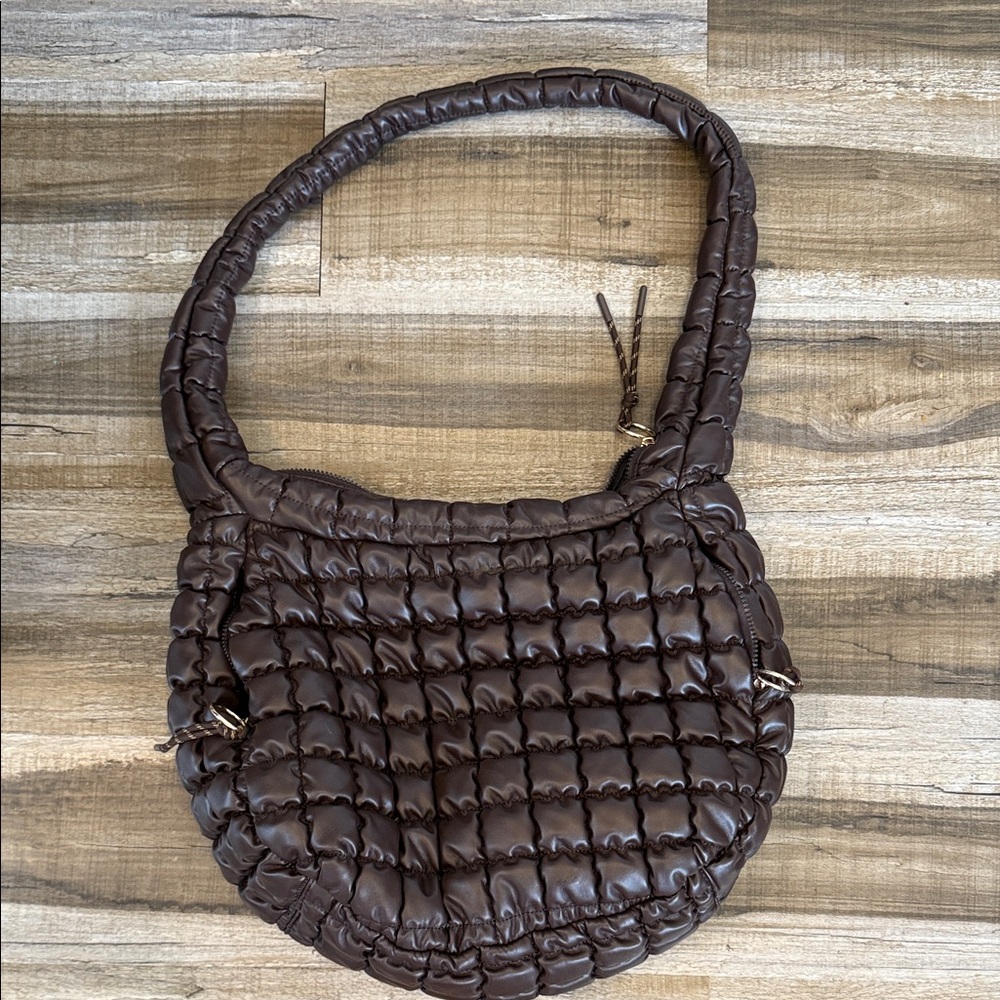 Urban Expression Elegant Brown Quilted Women's Bag
